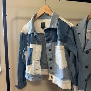 Wild Fable Blue and White Denim Jacket